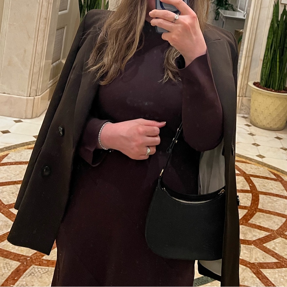 Zara Tailored Chocolate Brown Blazer